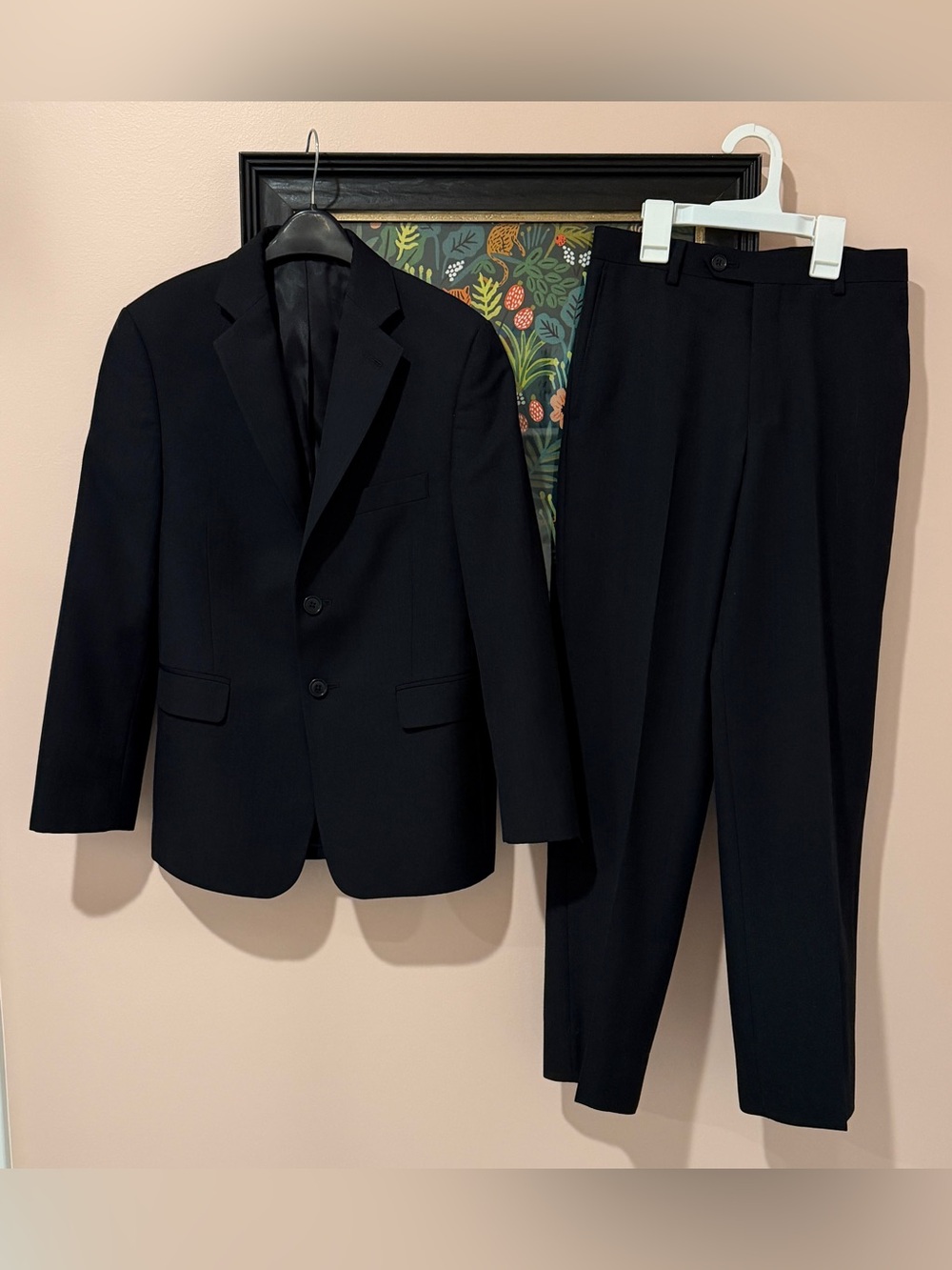 Lord & Taylor boys black suit set jacket pants size 12R